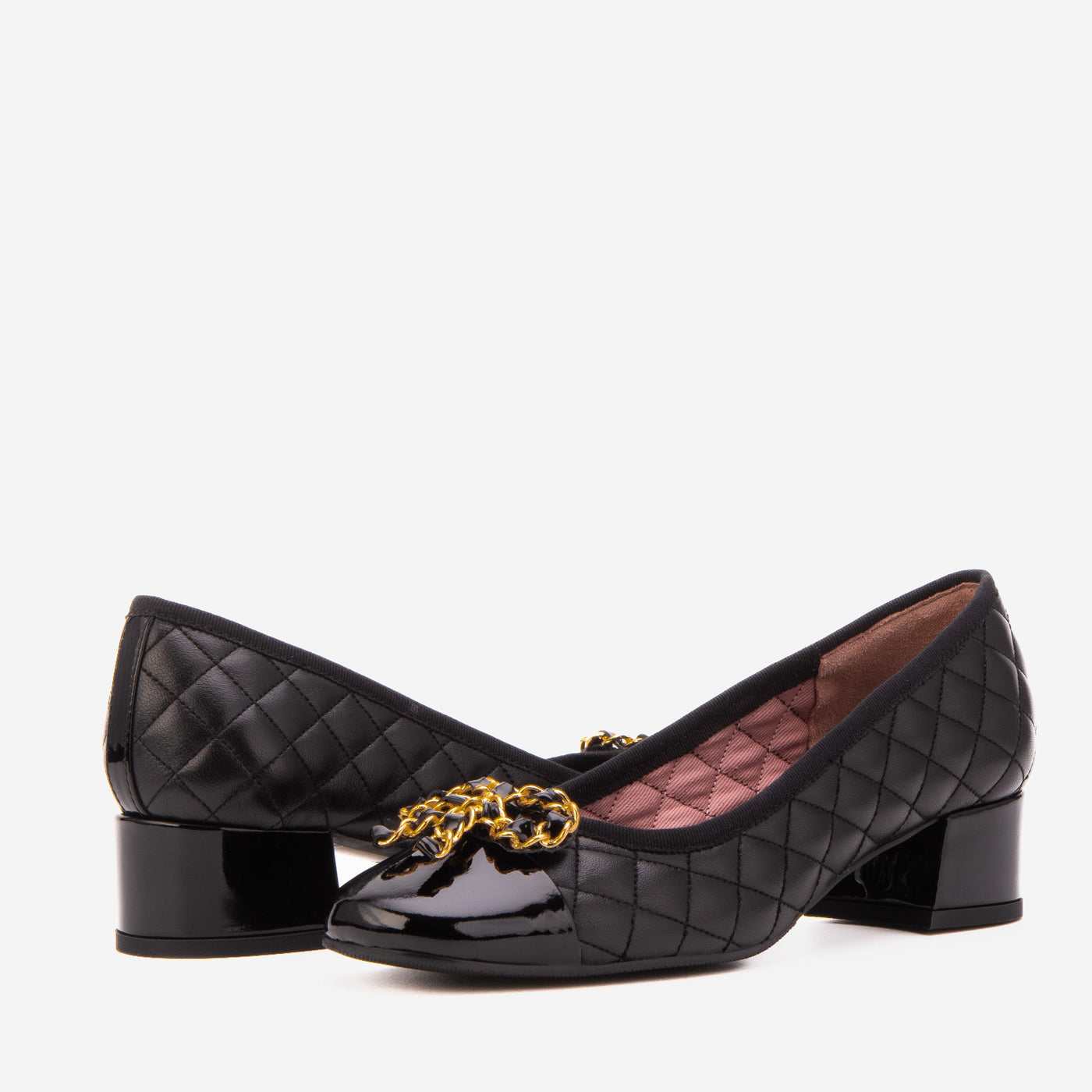 The Bellarose Black Quilted Leather Women Heel - Glamourous Grace