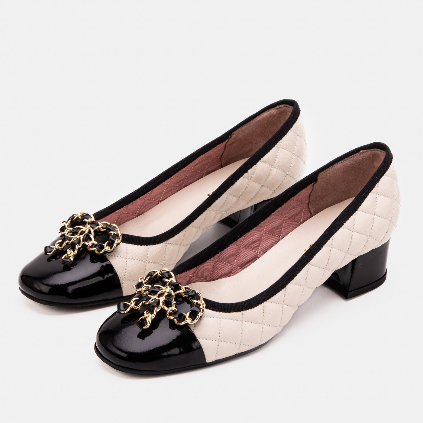 The Bellarose Ivory Quilted Leather Women Heel - Glamourous Grace