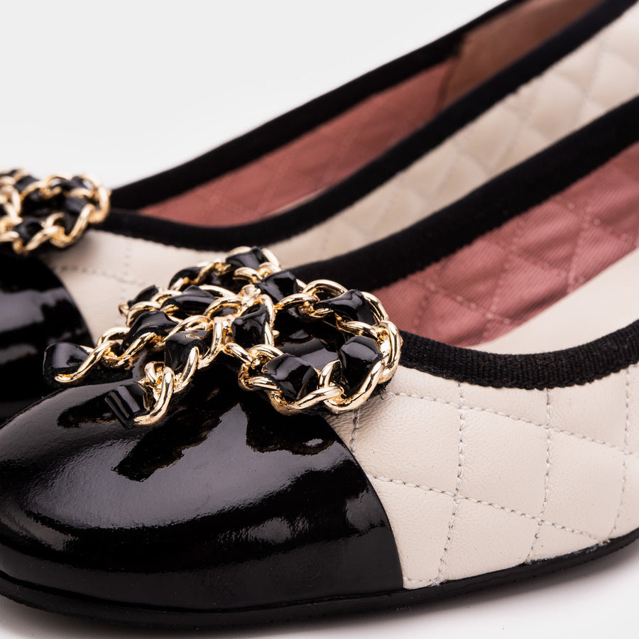 The Bellarose Ivory Quilted Leather Women Heel - Glamourous Grace