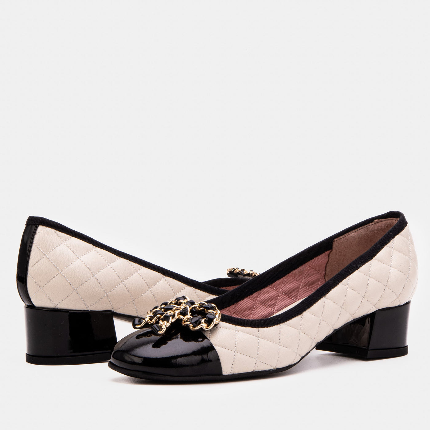 The Bellarose Ivory Quilted Leather Women Heel - Glamourous Grace