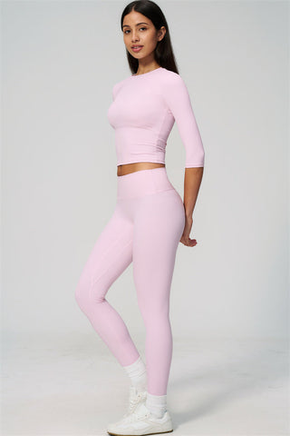 The Natalia Half-Sleeve Top Leggings 2-Piece Set