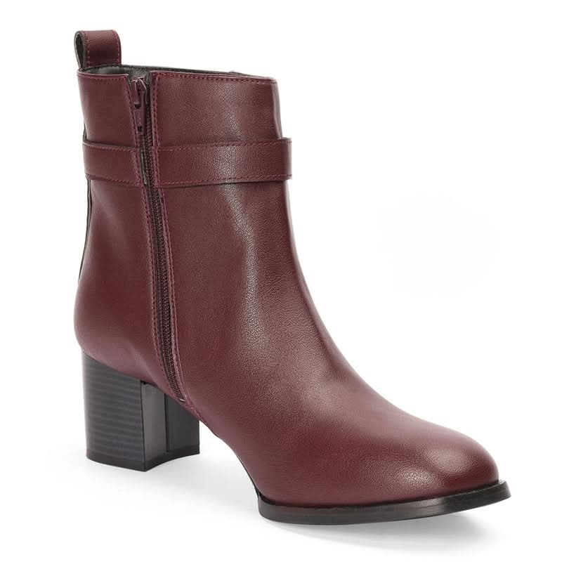 Luna - Maroon Boots - Glamourous Grace