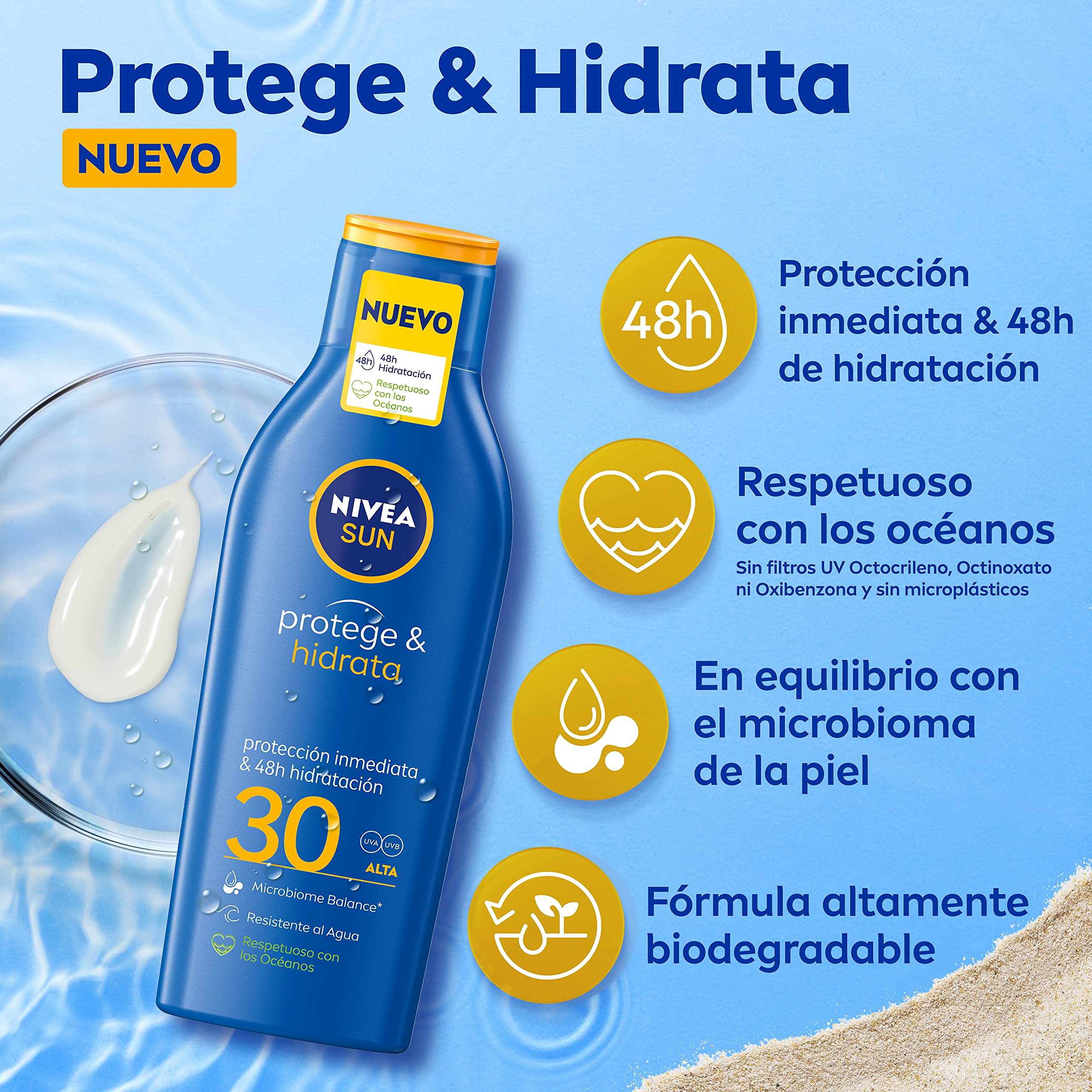 Nivea Sun Sunscreen Lotion SPF 30 - Moisturizing Protection | 200ml - Glamourous Grace