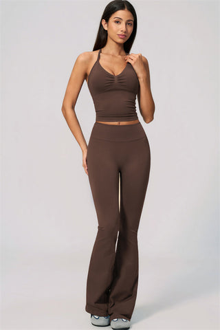 The Velvetine Tank Top Flared Leggings 2-Piece Set
