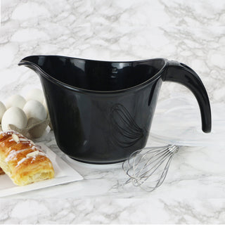 Reston Lloyd Melamine Batter Bowl with Pour Spout and Detachable Handle, Black
