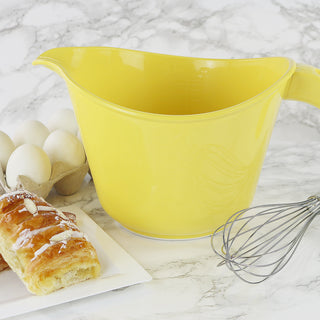 Reston Lloyd Melamine Batter Bowl with Pour Spout and Detachable Handle, Lemon
