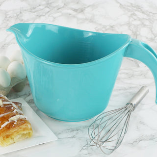 Reston Lloyd Melamine Batter Bowl with Pour Spout and Detachable Handle, Turquoise