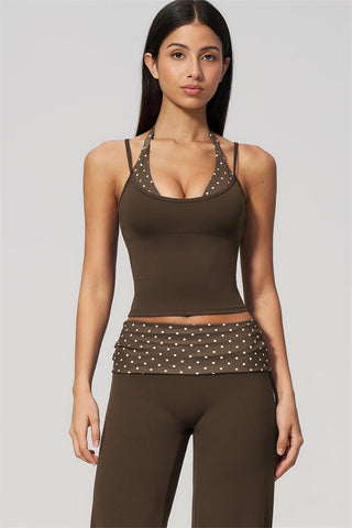 The Enliven Halter Tank Top Straight Leg Pants 2-Piece Set