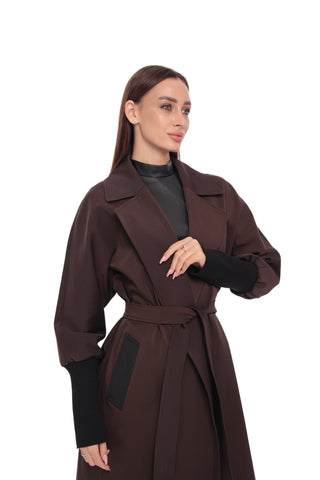 Miru Trench Coat in Chocolate