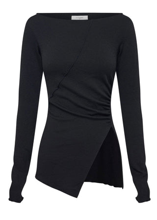 Cora Long Sleeve Top | Black