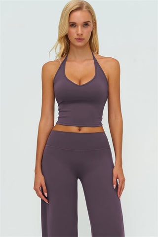 The Twirl Halter Tank Top New Straight Leg Pants 2-Piece Set