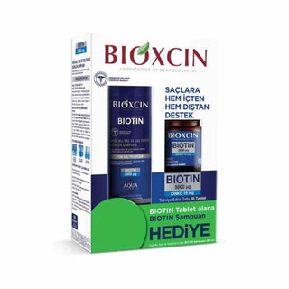 Bioxcin Biotin Supplement and Shampoo Set for Hair Loss Treatment and Hair Health Support - Glamourous Grace