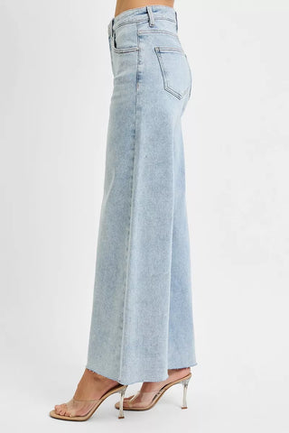 RISEN High Rise Ankle Wide Palazzo Jeans