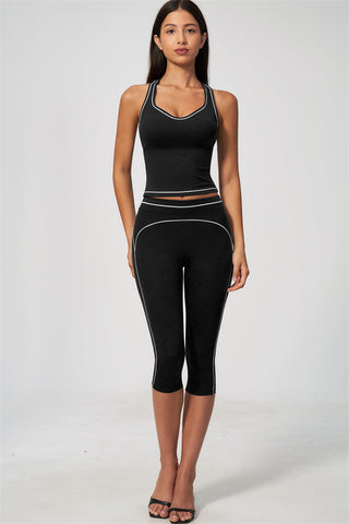 The Amara Tank Top Capri Leggings 2-Piece Set