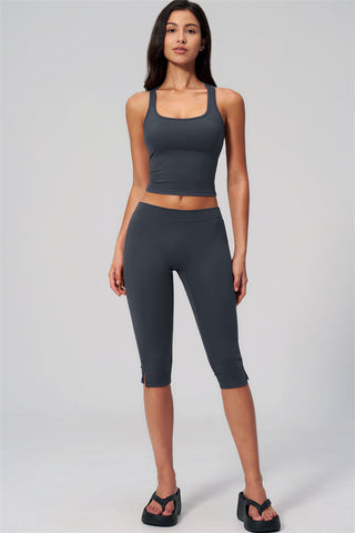The Revive Crop Top Capri Leggings 2-Piece Set