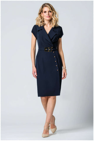 Navy Wrap Dress, Olga