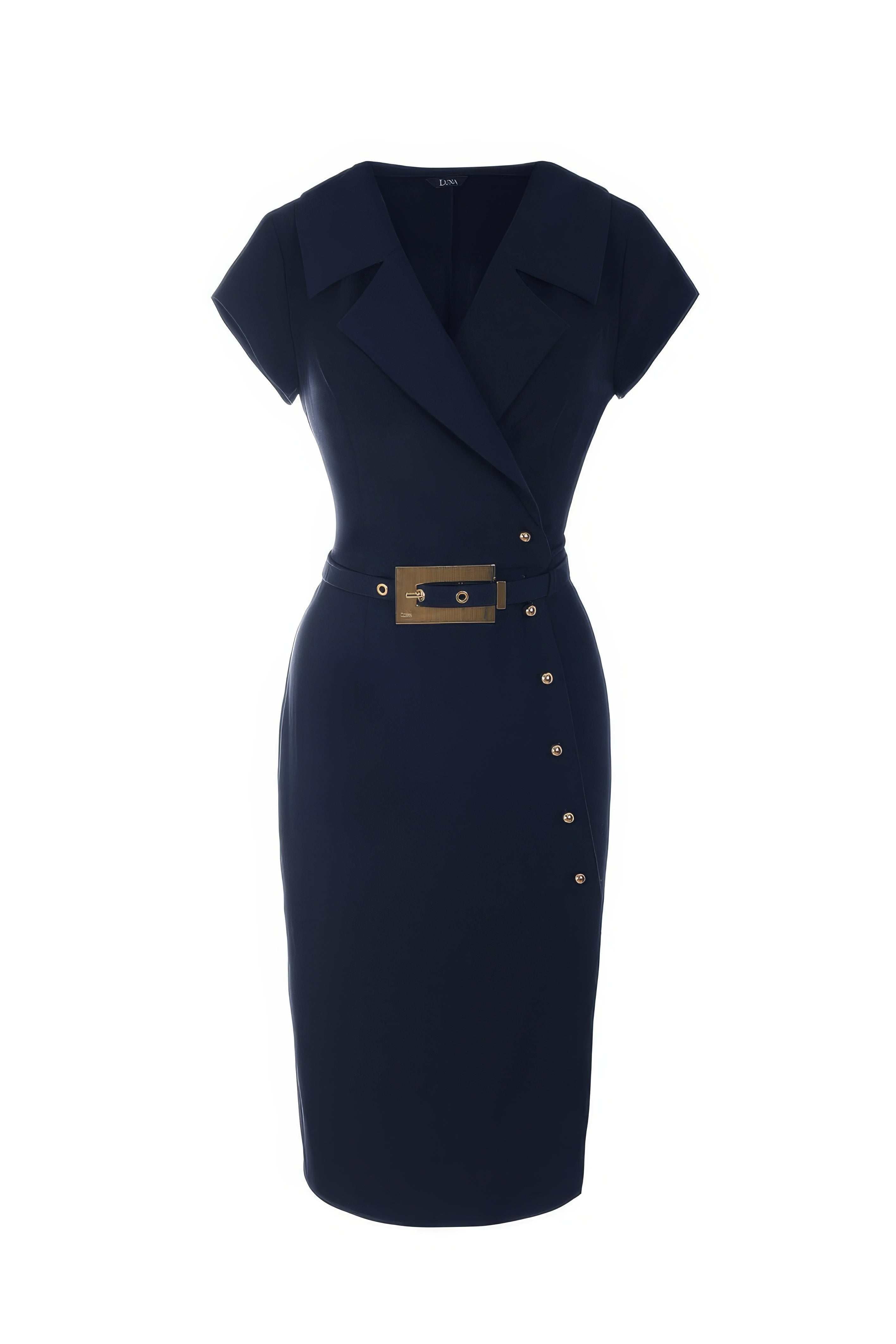 Navy Wrap Dress, Olga