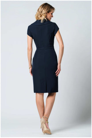 Navy Wrap Dress, Olga
