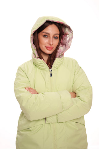 Reversible Demi-Season Jacket in Iris/Lemongrass