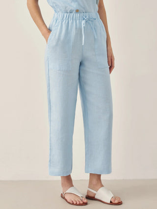 100% Linen Straight-Leg Drawstring Pants JOSIE - Glamourous Grace