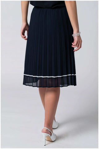 Navy Pleated Skirt, Lola