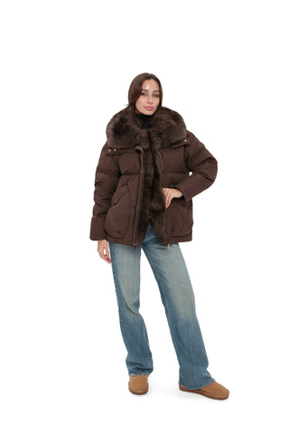 Michelle Genuine Fur Trim Down Parka