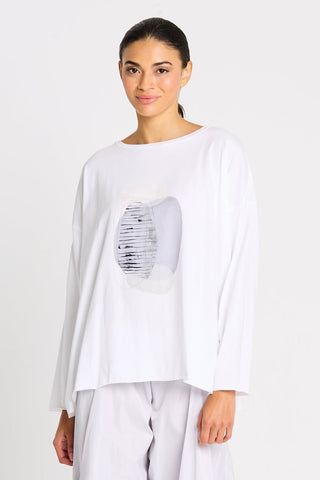 Pima Cotton "Tranquility" Luxury Boxy Tee - As Shown - Glamourous Grace