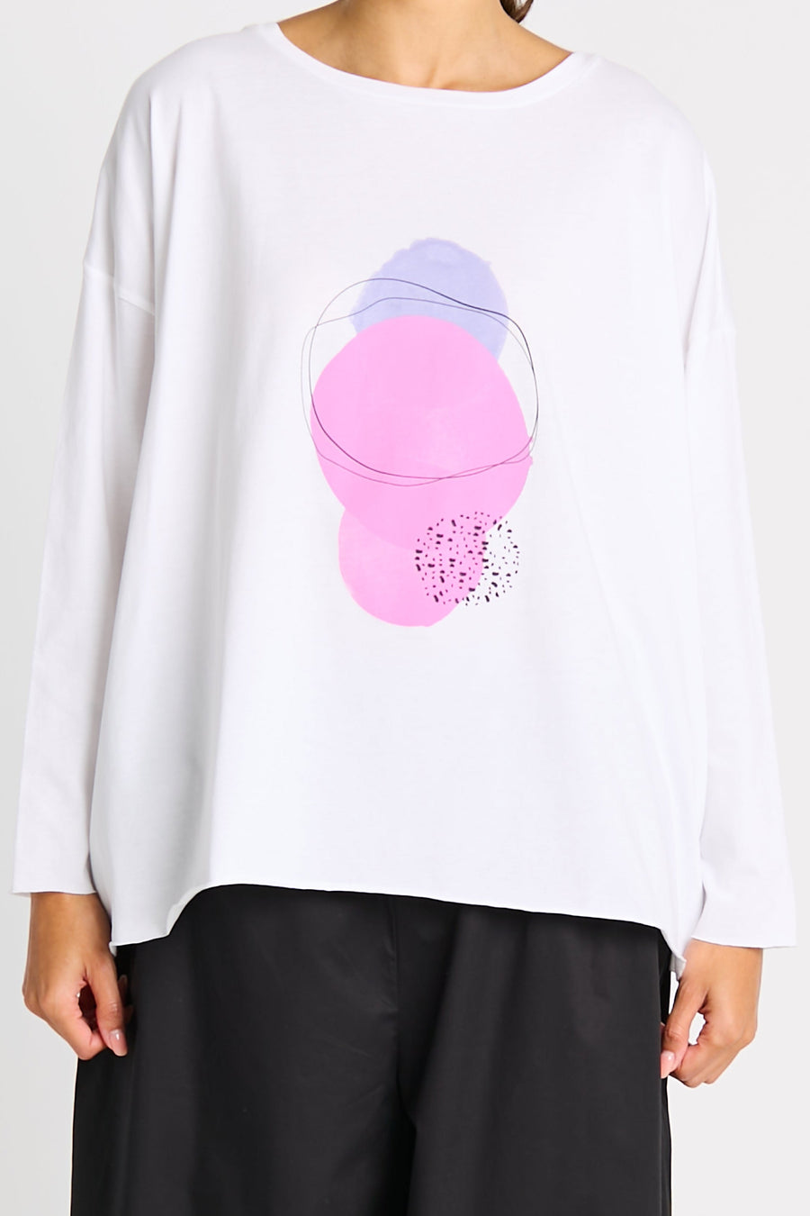 Pima Cotton "Saturn" Luxury Boxy Tee - White - Glamourous Grace