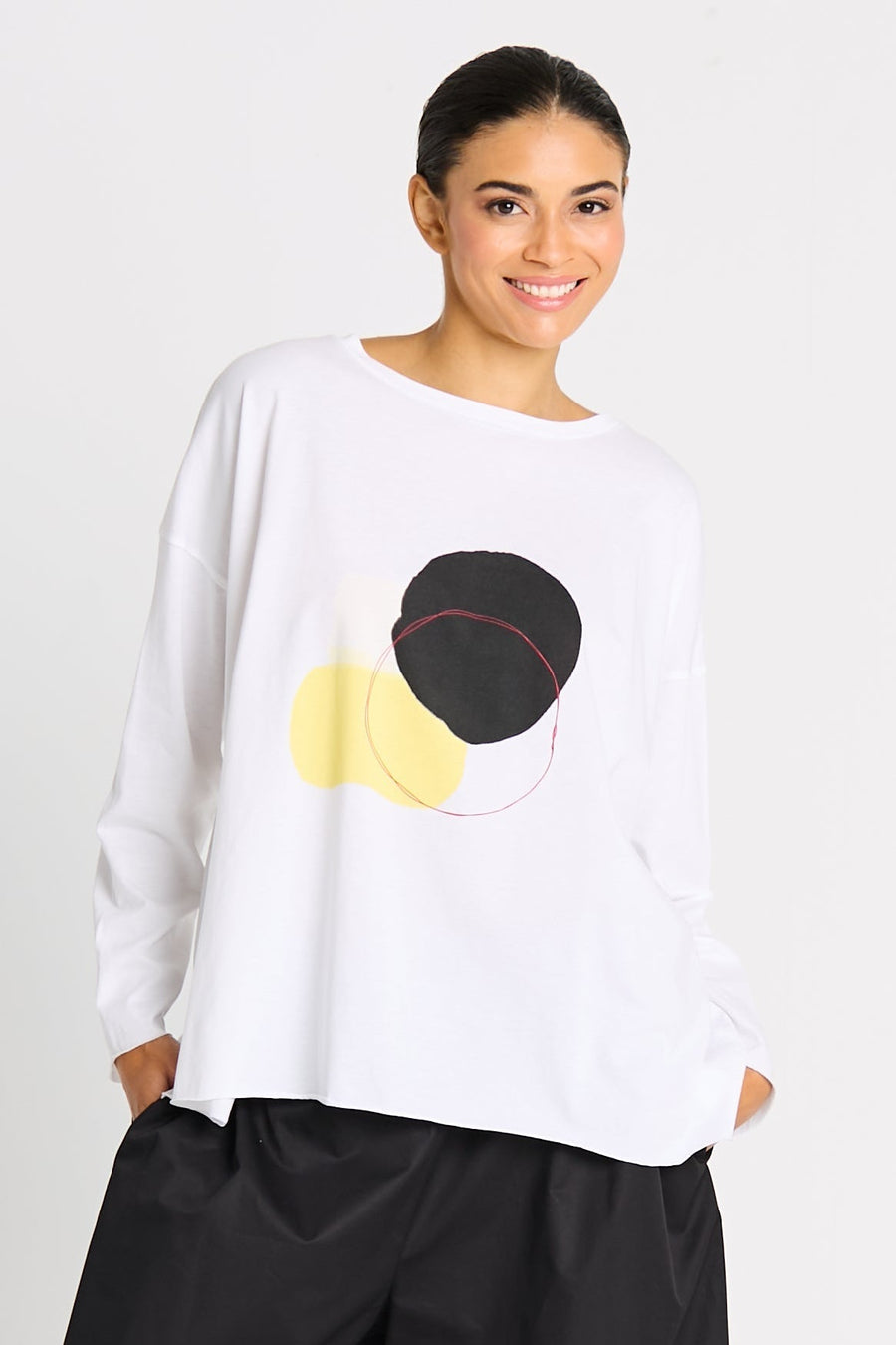 Pima Cotton "Solar" Luxury Boxy Tee - As Shown - Glamourous Grace