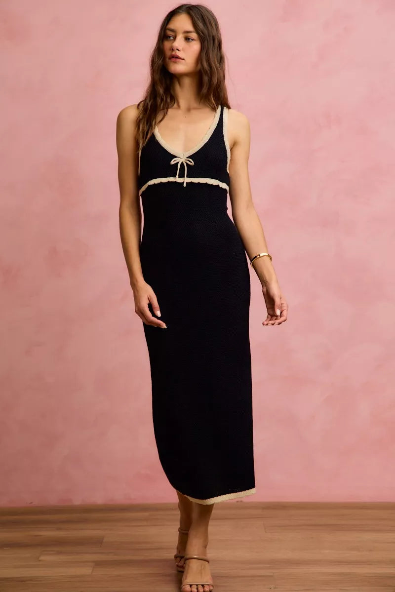 SO ME Knit Sweater Maxi Sleeveless Bodycon Resort Dress - Glamourous Grace