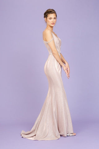 CLEARANCE - Eureka 9811 Cold-Shoulder Mermaid Long Dress (Size L)