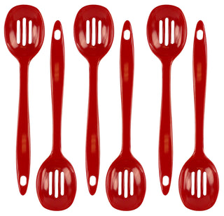 Melamine Slotted Spoon,  Red