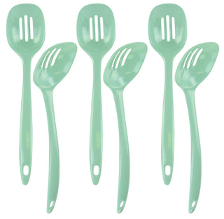 Melamine Slotted Spoon, Seafoam