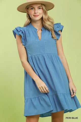 Umgee Ruffle Sleeve Babydoll Dress - Glamourous Grace