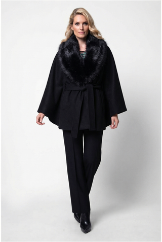Black Wool Cape, Selina