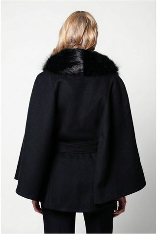 Black Wool Cape, Selina