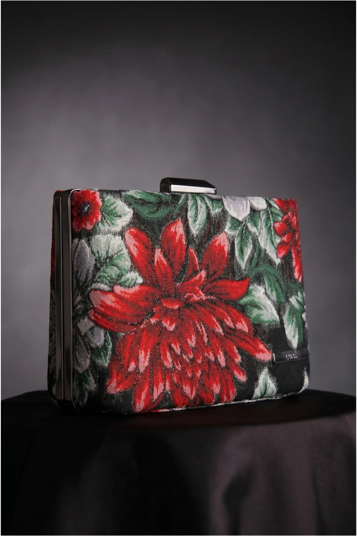 Red Floral Clutch Bag, Regina