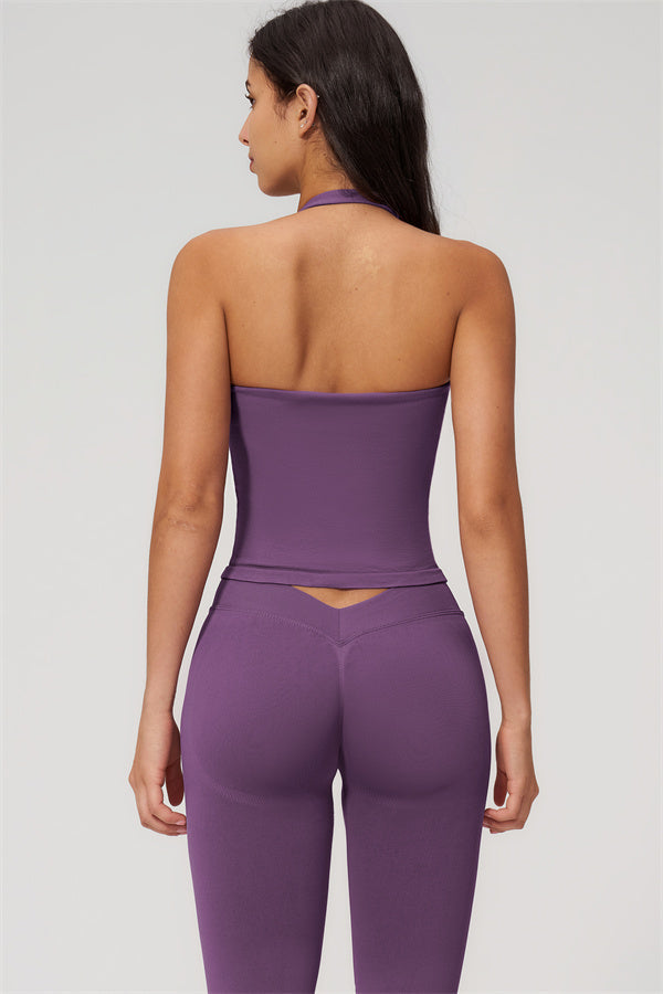 The Empower Halter Crop Top Leggings 2-Piece Set - Glamourous Grace