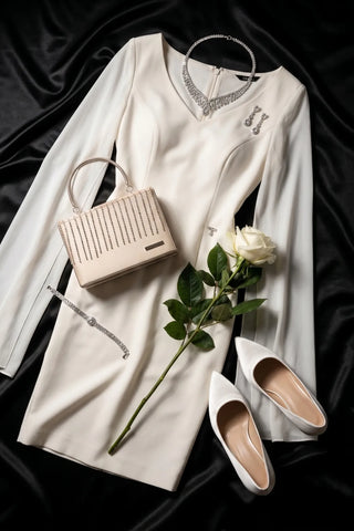 Ivory Short Dress, Rebeka