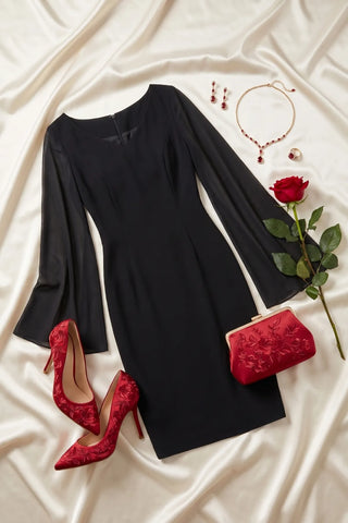 Black Short Dress, Rebeka