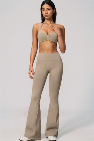 The Velvetine Sports Bra Flared Leggings 2-Piece Set