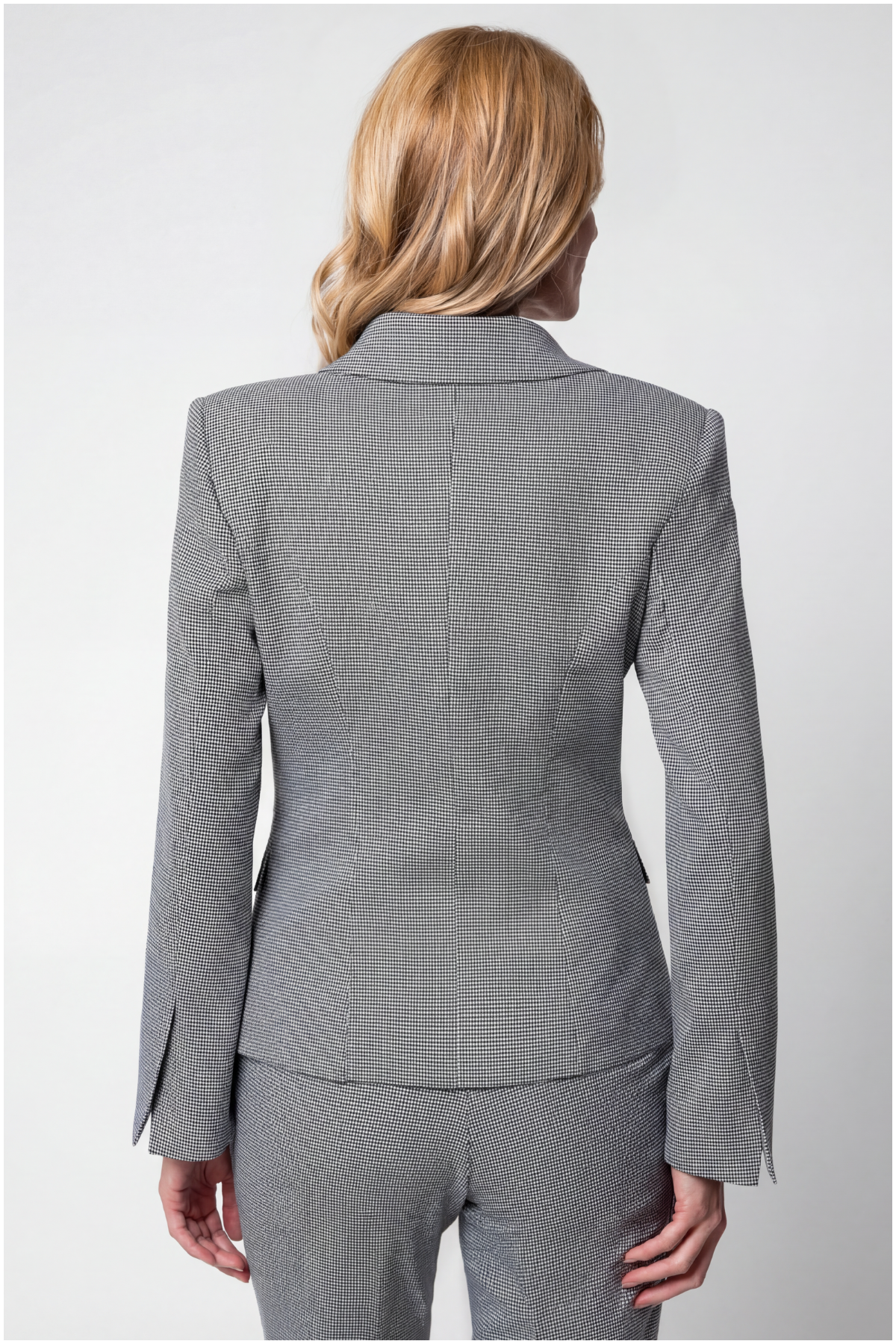 Multicolor Houndstooth Tailored Blazer, Elena