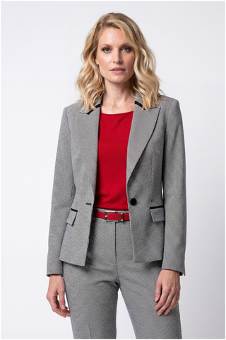 Multicolor Houndstooth Tailored Blazer, Elena