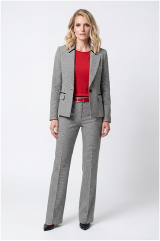 Multicolor Houndstooth Tailored Blazer, Elena
