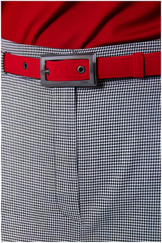 Multicolor Houndstooth Tailored Pants, Elena