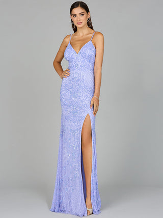 Body Con V-Neck Beaded Gown - Glamourous Grace