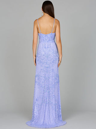 Body Con V-Neck Beaded Gown - Glamourous Grace
