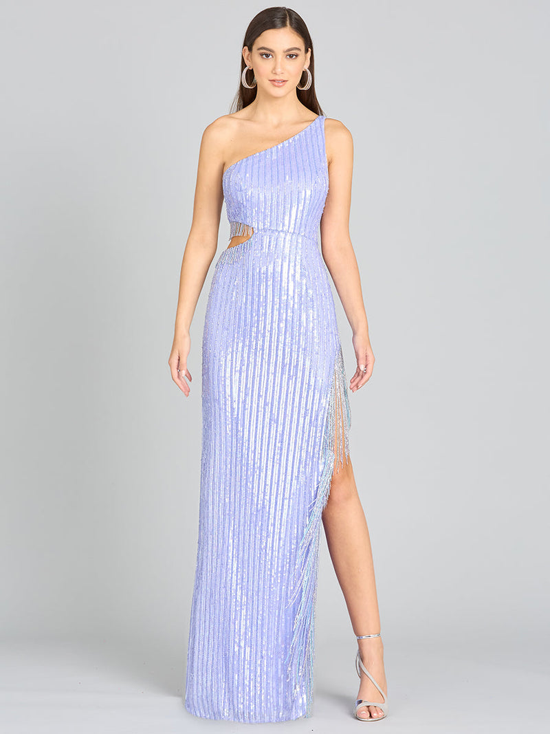 Wendy Beaded Fringe Gown - Glamourous Grace