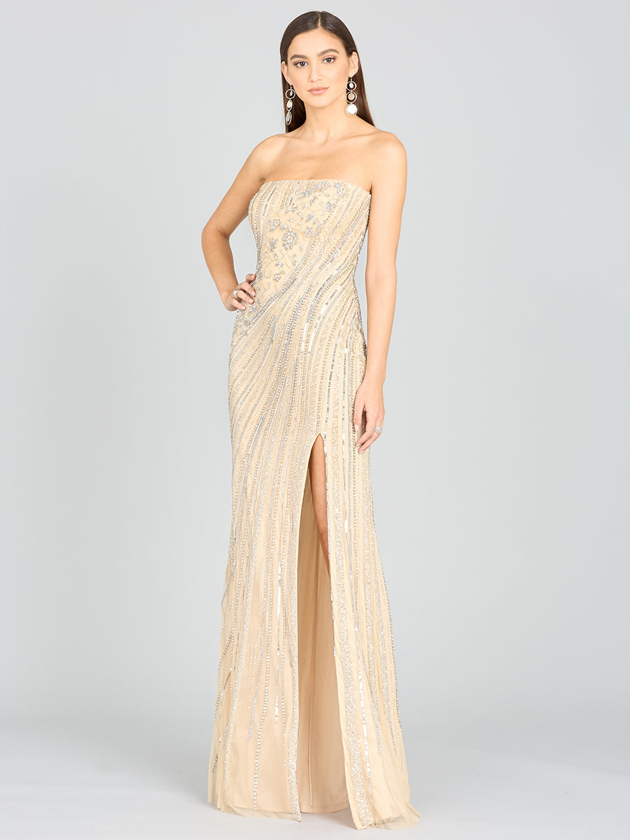 Freddy Strapless Beaded Gown - Glamourous Grace