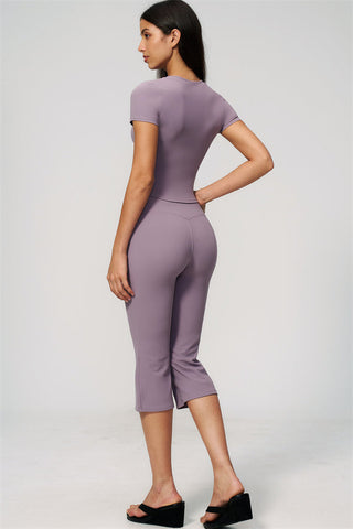 The Zura T-shirt Capri Leggings 2-Piece Set